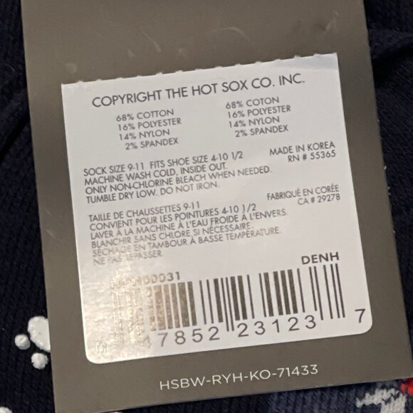 Feliz Naughty Dog Hot Sox Womens Non-Skid Crew Socks CORGI Holiday Size 9-11 - Picture 4 of 5